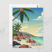 Carte Postale Seychelles Anse Source d'Argent Beach Travel (Devant / Derrière)