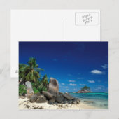 Carte Postale Seychelles, île de Mahe, plage d'Anse Royale. (Devant / Derrière)