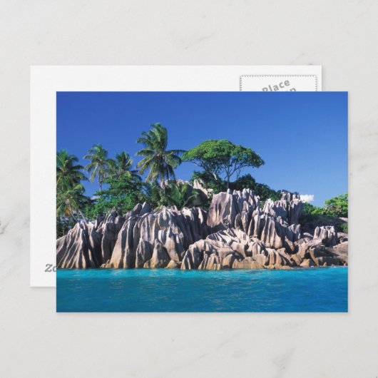Carte Postale Seychelles. Ilot St Pierre (près de Praslin (Devant / Derrière)