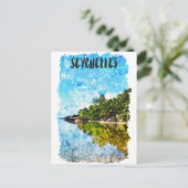 Carte Postale Seychelles Tropical Creole Island Travel Artwork (Debout devant)