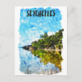 Carte Postale Seychelles Tropical Creole Island Travel Artwork (Devant)