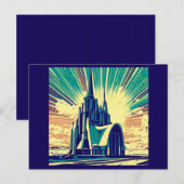 Carte Postale SF Église futuriste 3 (Devant / Derrière)