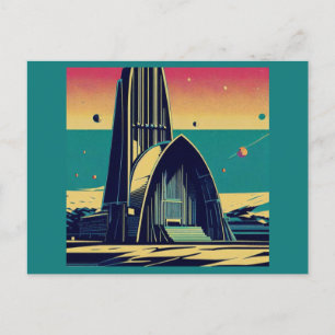 Carte Postale SF Église futuriste 3