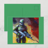 Carte Postale SF - Héros militaire 2 (Devant / Derrière)