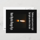 Carte postale SGI Bouddhiste Encourageant - Lumièr (Devant / Derrière)