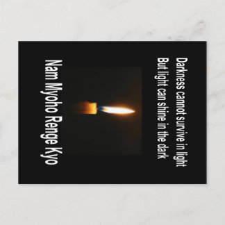 Carte postale SGI Bouddhiste Encourageant - Lumièr