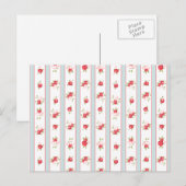 Carte Postale Shabby Chic Rose Floral Vintage (Devant / Derrière)