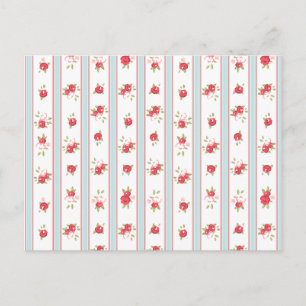Carte Postale Shabby Chic Rose Floral Vintage