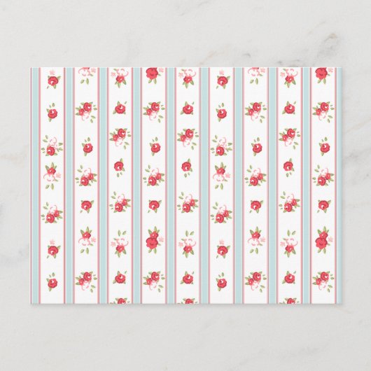 Carte Postale Shabby Chic Rose Floral Vintage (Devant)