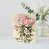 Carte Postale Shabby Chic Rose Roses victoriens (Debout devant)