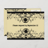 Carte postale Shabby Old West, teinte or (Devant / Derrière)