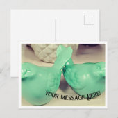 Carte Postale Shabby Pretty Green Birds Tweete IRL (Devant / Derrière)