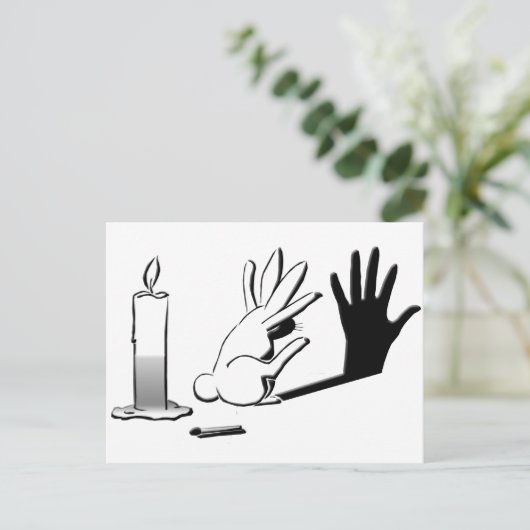 Carte Postale Shadow Rabbit par LightIllusions.com (Debout devant)