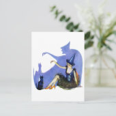 Carte Postale Shadow Witch et son chat noir (Debout devant)