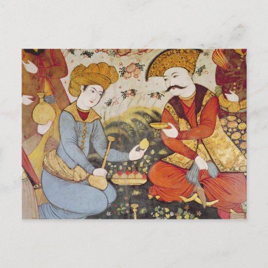 Carte Postale Shah Abbas I et un courtier (Devant)