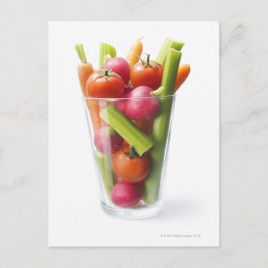 Carte Postale Shaké de légumes crus (Devant)