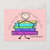 Carte Postale Shakespeare Citation Personnages en allumettes Des (Devant)