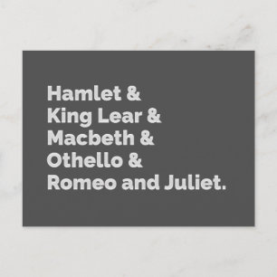 Carte Postale Shakespeare Joue I