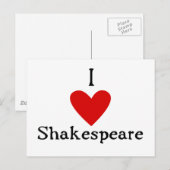 Carte Postale Shakespeare Love (Devant / Derrière)