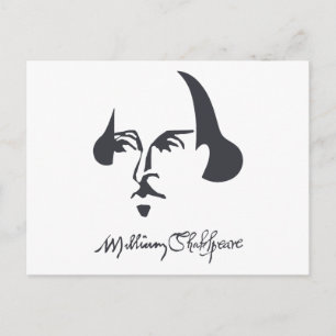 Carte Postale Shakespeare simple avec signature