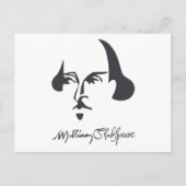 Carte Postale Shakespeare simple avec signature (Devant)