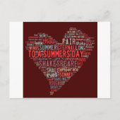 Carte Postale Shakespeare Sonnet (Devant)