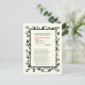 Carte Postale Shakespeare Sonnet # 18 (Debout devant)