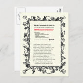 Carte Postale Shakespeare Sonnet # 18 (Devant / Derrière)