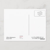 Carte Postale Shakespeare Sonnet # 18 (Dos)