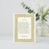 Carte Postale Shakespeare Sonnet # 18 (Debout devant)