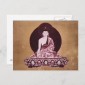 Carte Postale Shakyamuni Bouddha Grunge Vintage (Devant / Derrière)