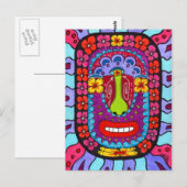 Carte Postale Shaman à fleurs #4 (Devant / Derrière)