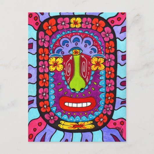 Carte Postale Shaman à fleurs #4 (Devant)
