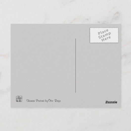 CARTE POSTALE SHAMAN PORTRAIT (Dos)