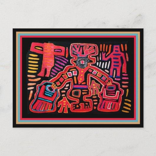 Carte Postale Shaman Tribal Indien Cuna Avec Vans (Devant)