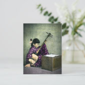 Carte Postale Shamisen, musicienne japonaise Vintage (Debout devant)