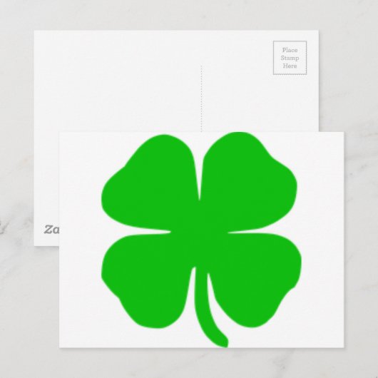 Carte Postale shamrock (Devant / Derrière)