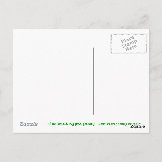 Carte postale shamrock (Dos)