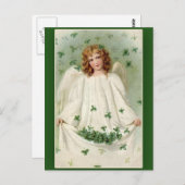 Carte Postale Shamrock Angel St. Patrick's Day Cards (Devant / Derrière)