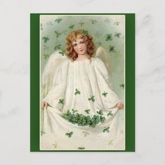 Carte Postale Shamrock Angel St. Patrick's Day Cards (Devant)