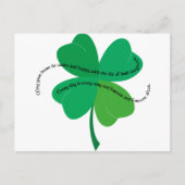 Carte Postale Shamrock avec toast irlandais (Devant)