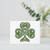Carte Postale Shamrock celte - Jour de la Saint Patrick (Debout devant)