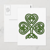 Carte Postale Shamrock celte - Jour de la Saint Patrick (Devant / Derrière)