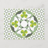 Carte Postale Shamrock Celtic Inspiré Motif Saint Patrick’s Day (Devant)