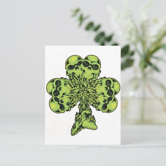Carte Postale Shamrock crâne I (Debout devant)