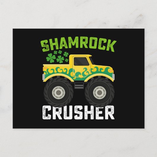 Carte Postale Shamrock Croiseur Monster Camion St Patrick's Day (Devant)