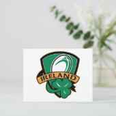 Carte Postale shamrock de boule de rugby (Debout devant)