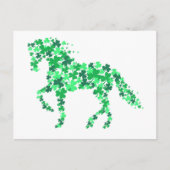 Carte Postale Shamrock de Clover vert Cheval Saint-Patricks (Devant)