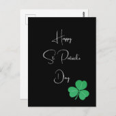 Carte Postale Shamrock de la journée Saint-Patricks simple et él (Devant / Derrière)