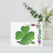 Carte postale Shamrock de la Saint-Patrick (Debout devant)